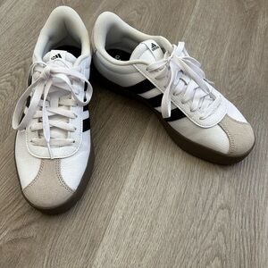 Adidas White and Black Sneakers Classic Low-Top Design